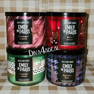 4X Bath & Body Works Netflix EMILY IN PARIS 3-Wick Scented 14.5 OZ Candles
